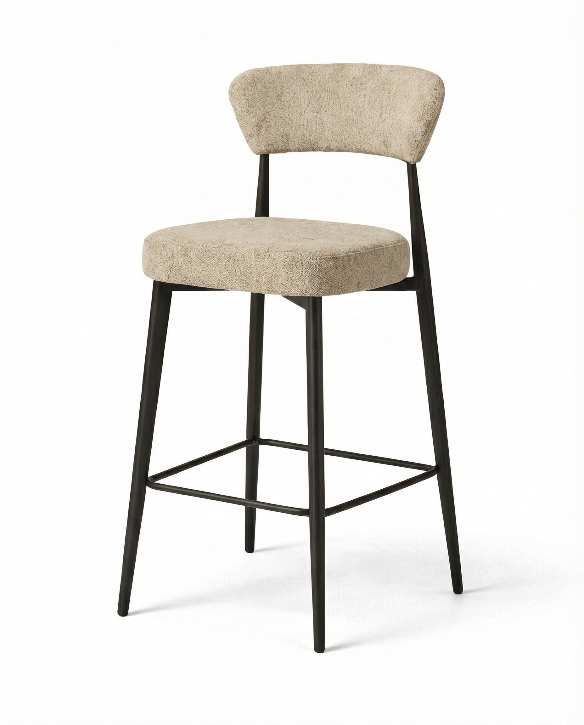 Rovira Beige Boucle Bar Stool