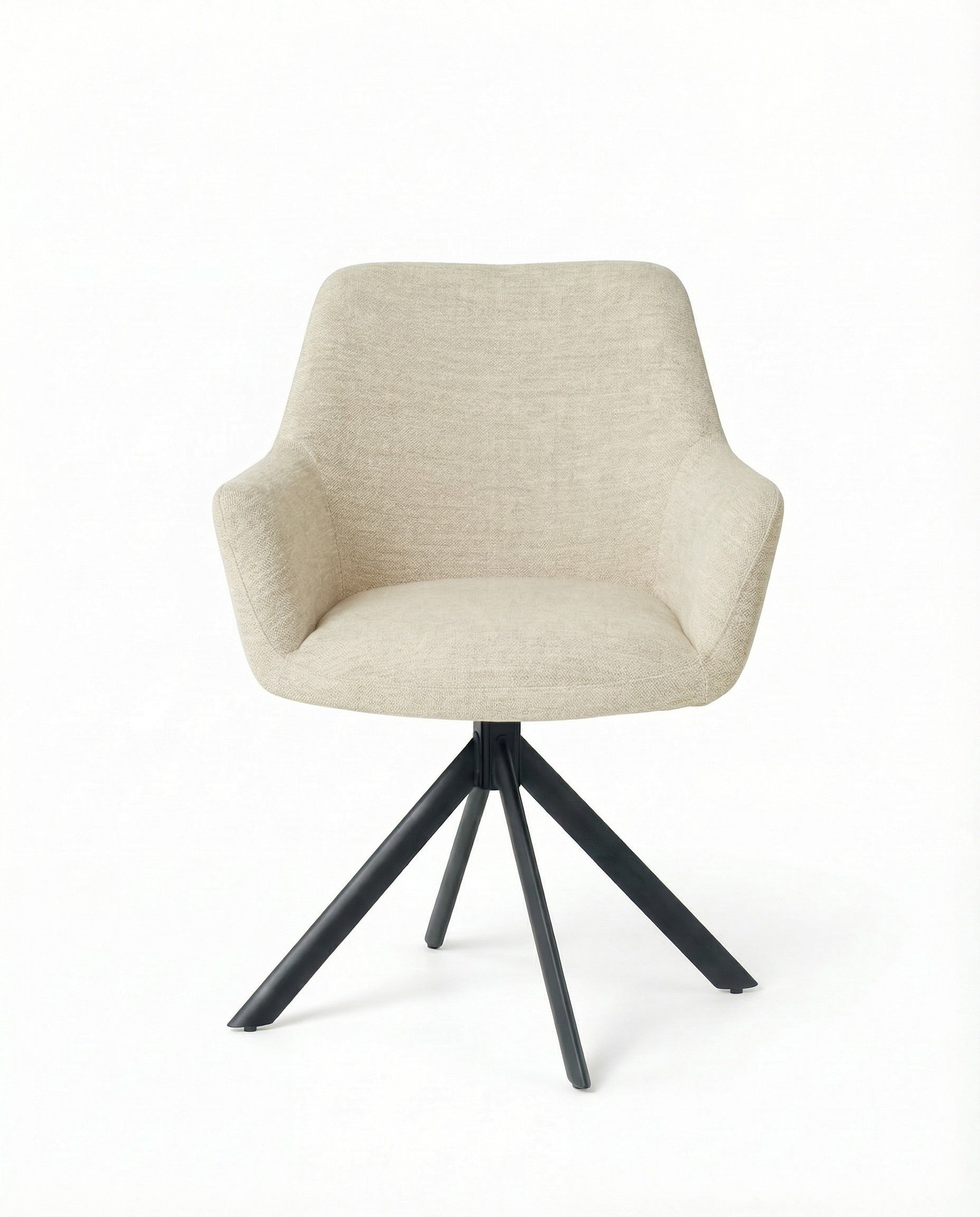 Soraya Beige Swivel Dining Chair