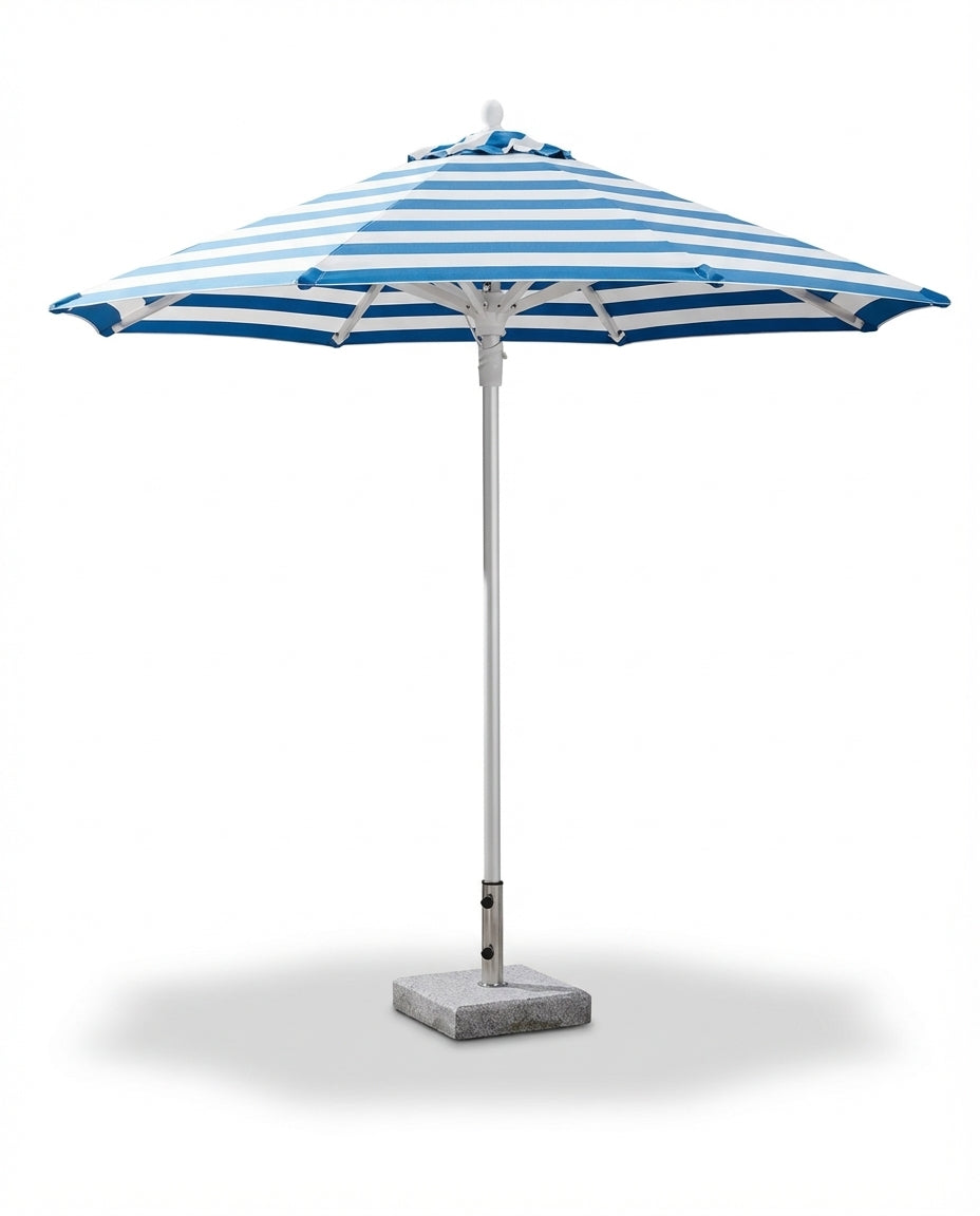 Sunny Blue Outdoor Umbrella Metal Stand With Stone Base
