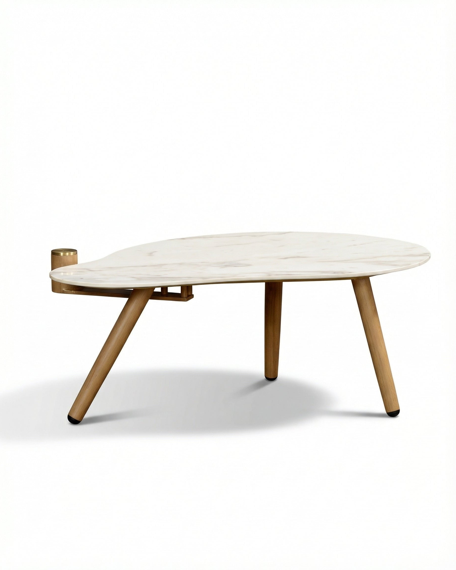 Tivoli Natural Wood Large Outdoor Coffee Table with White Top