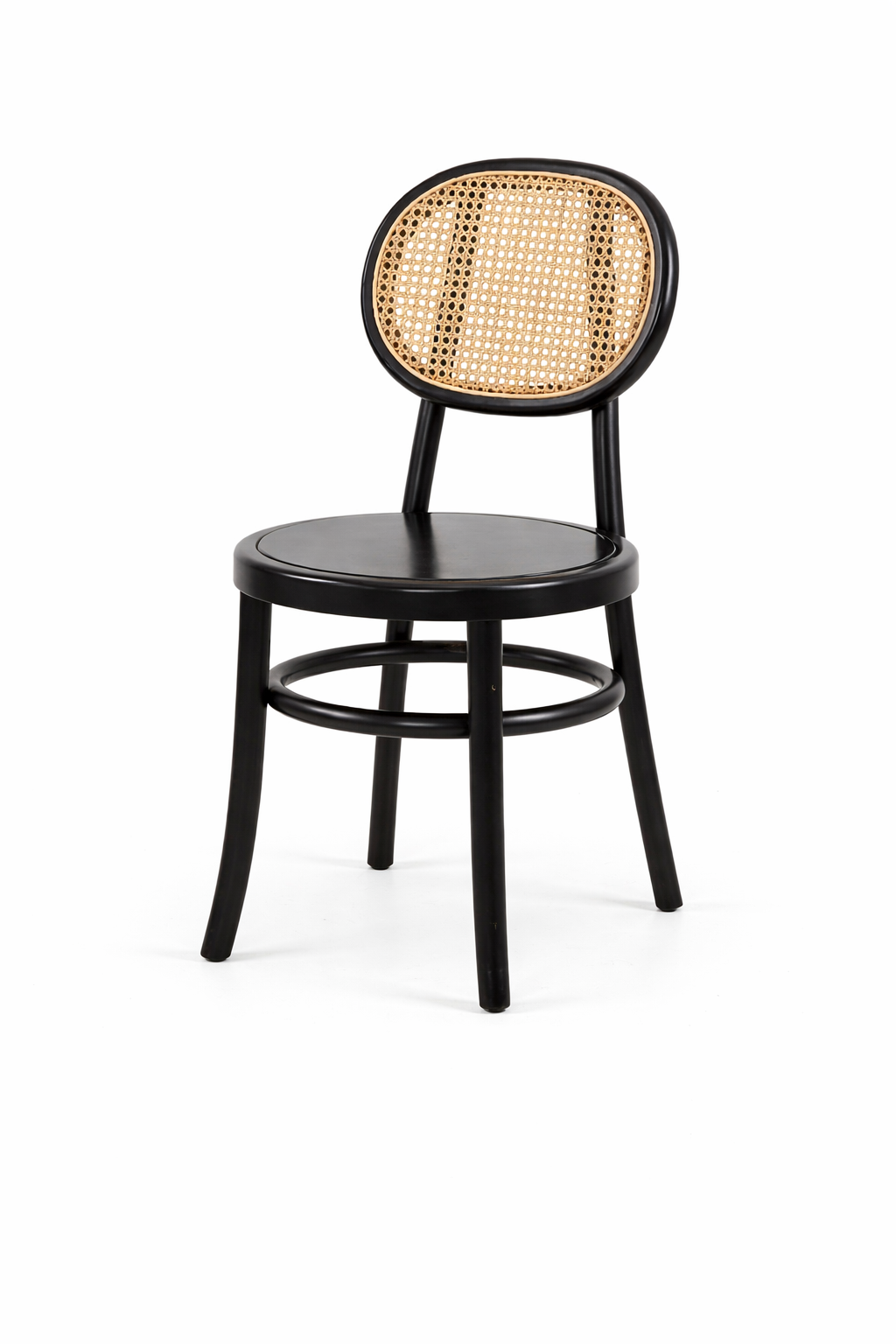 Torano Cane Black Wood Dining Chair