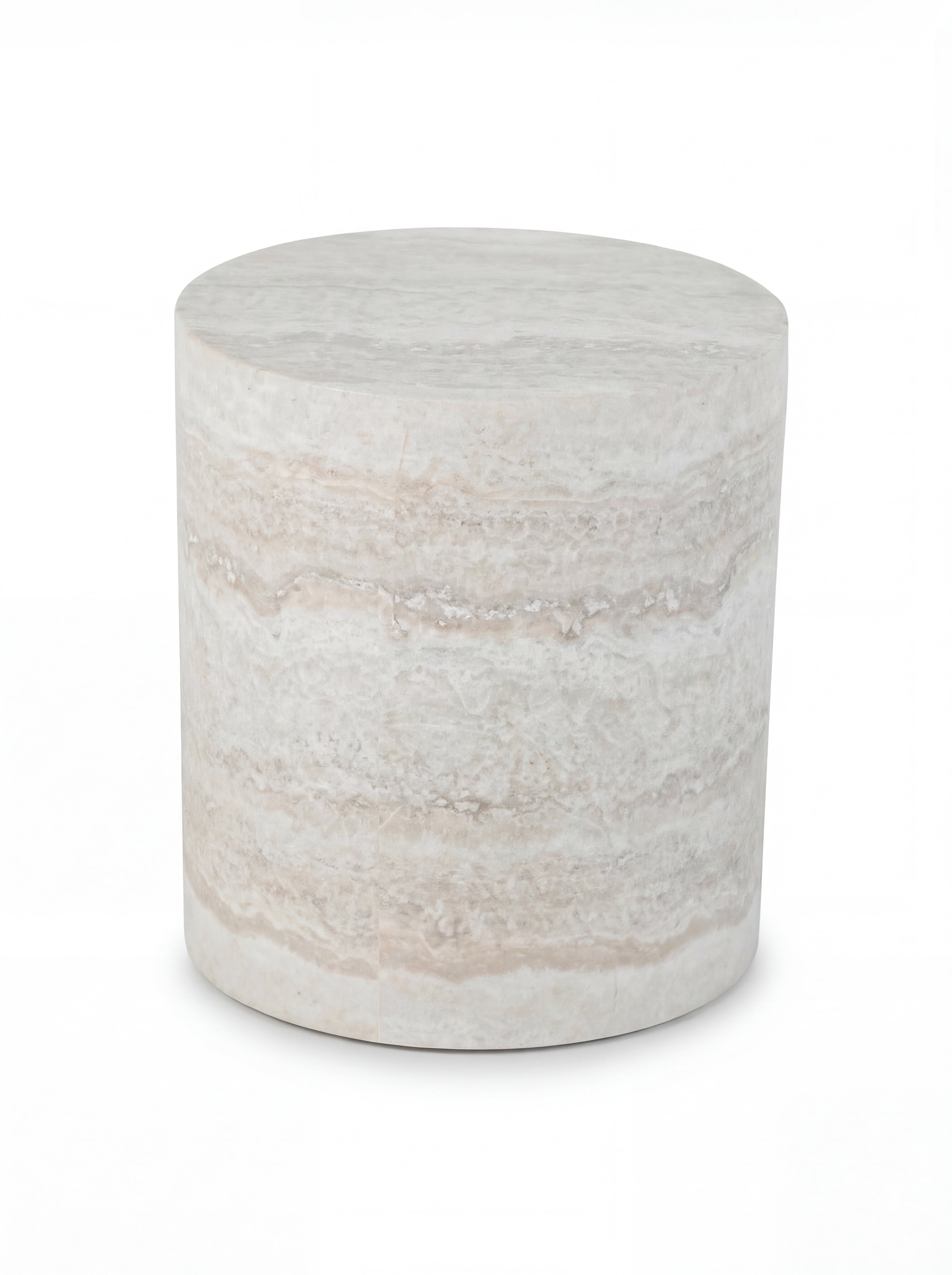 Travon Travertine  Side Table