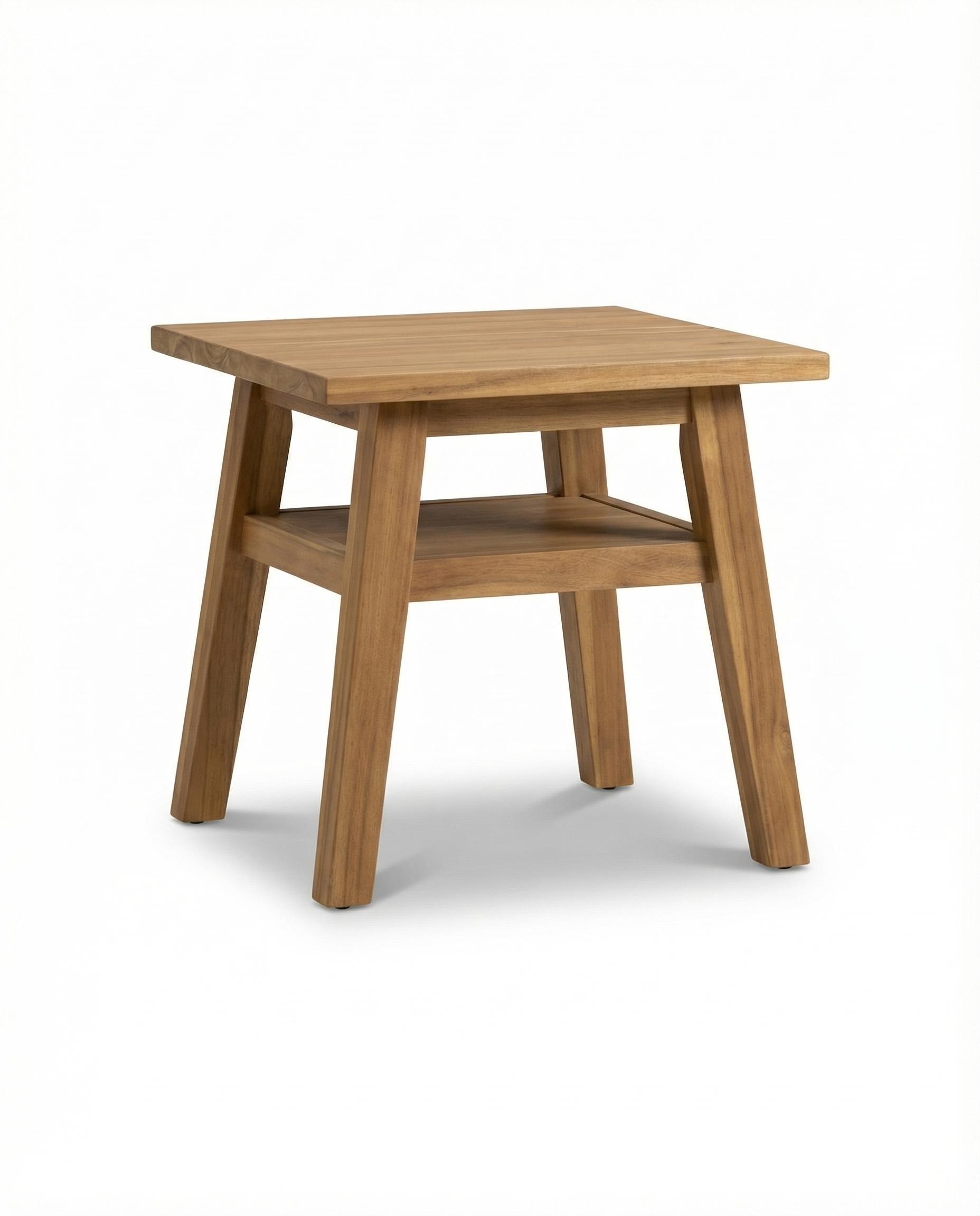 Tulip Natural Wood Outdoor  Side Table