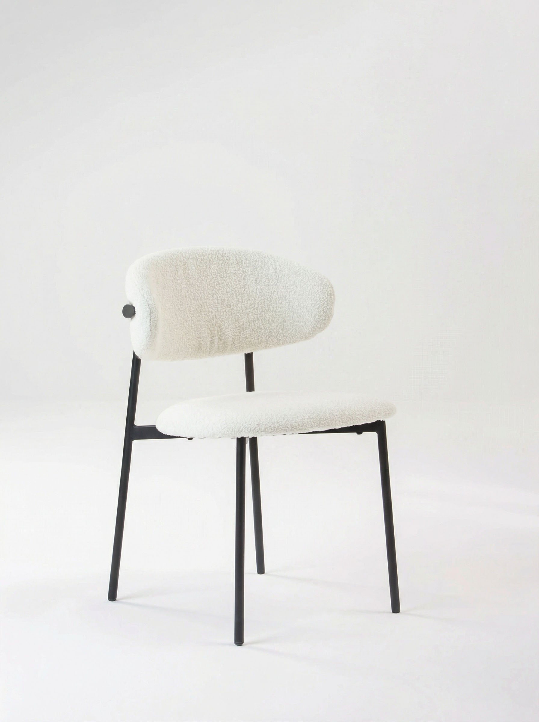 Alto White Boucle Dining Chair