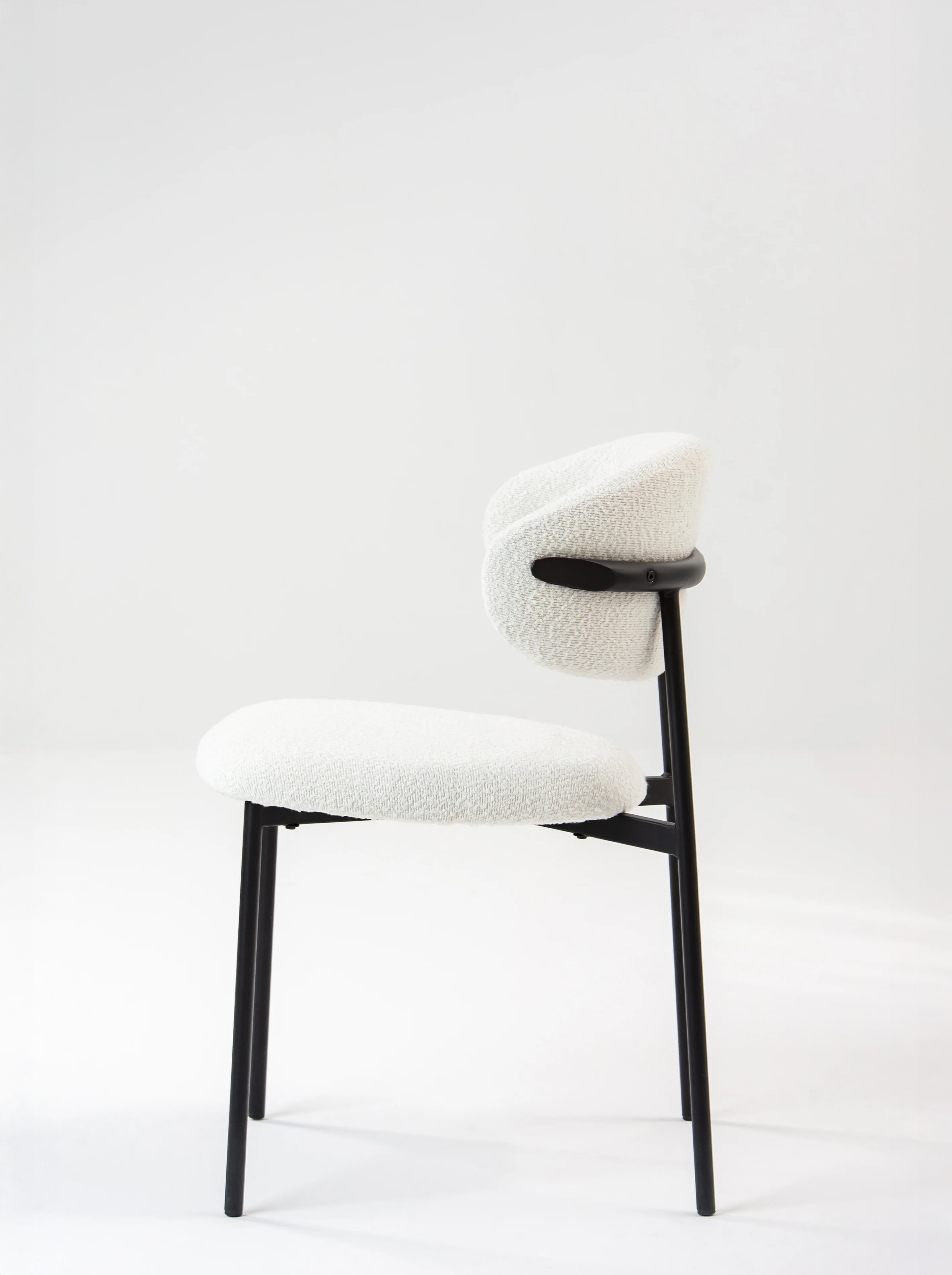 Alto White Boucle Dining Chair
