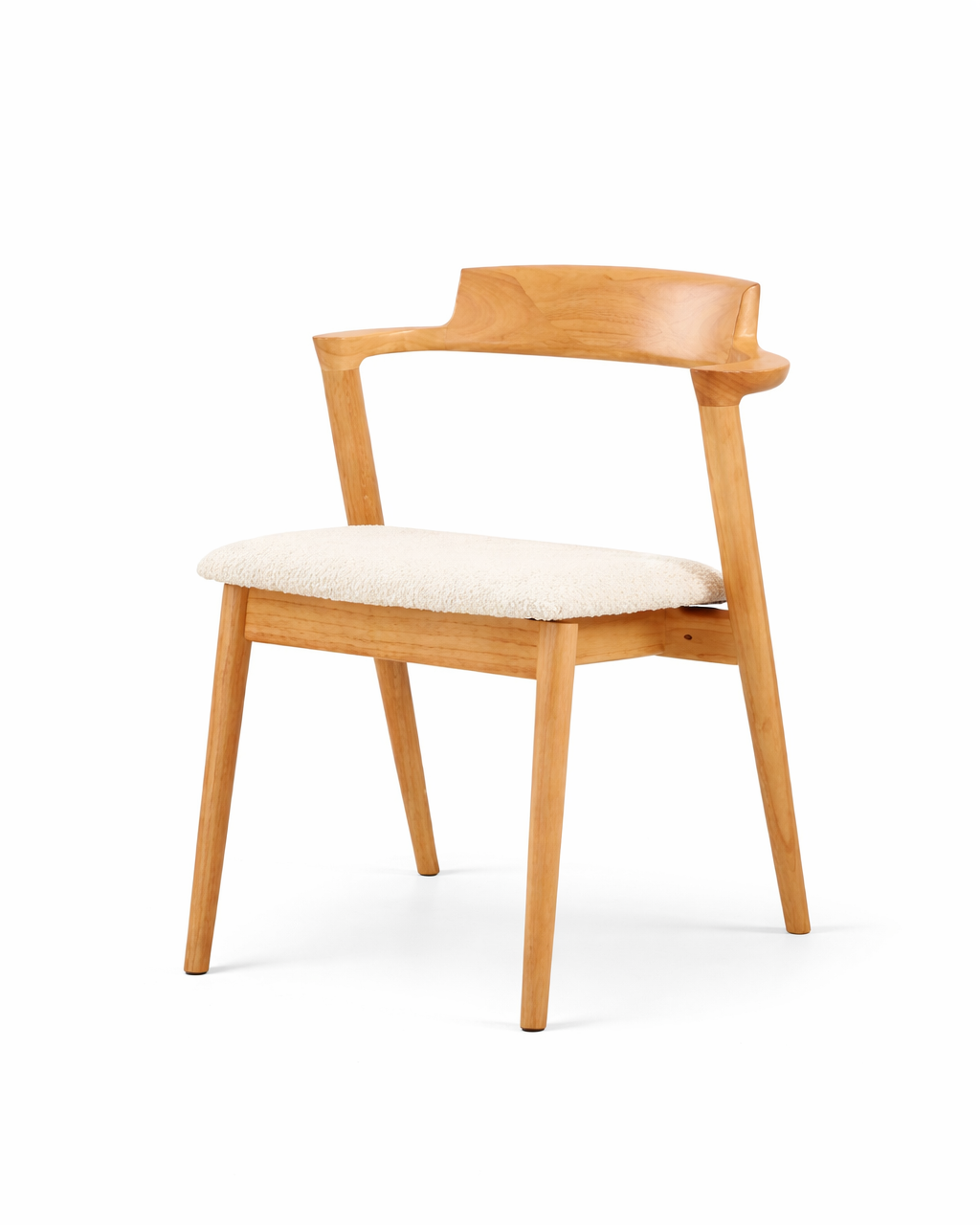 Arviko Natural Wood & Cream Boucle