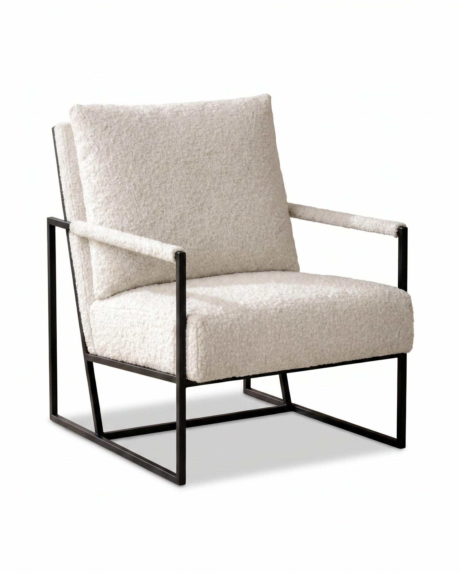 Élan Off-White Boucle Accent Chair