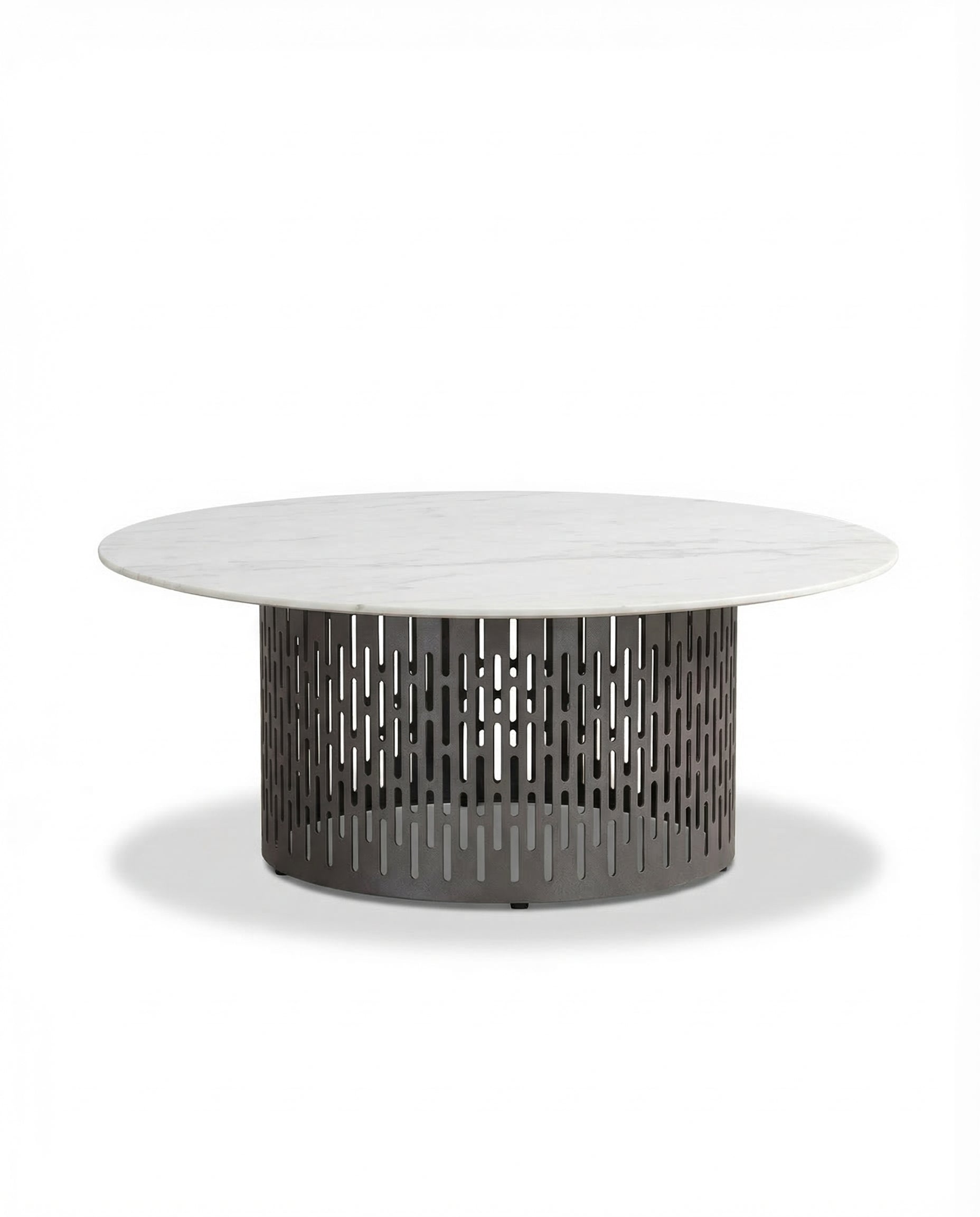 Cobana White Outdoor Coffee Table With Black Base