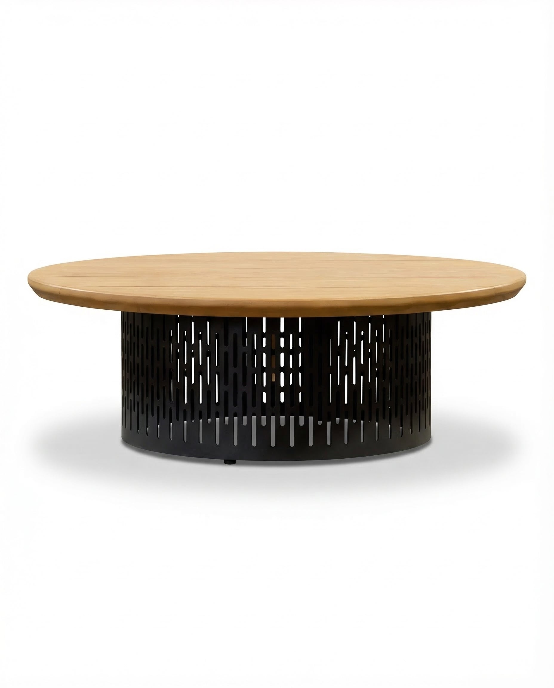 Cobana Wave Outdoor Natural Wood & Black Coffee Table