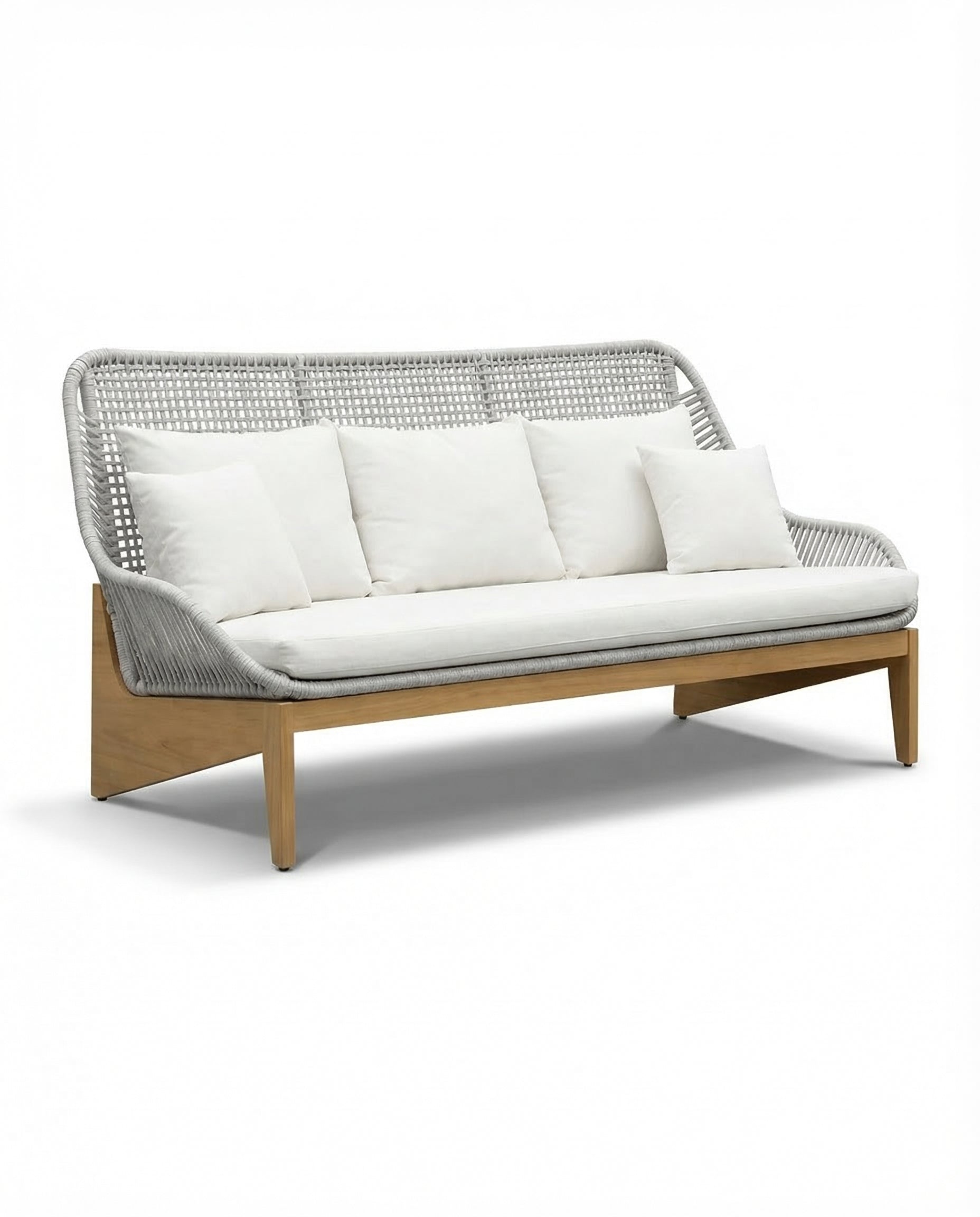 Monaco Off-White Outdoor 3-Seater Sofa Chair