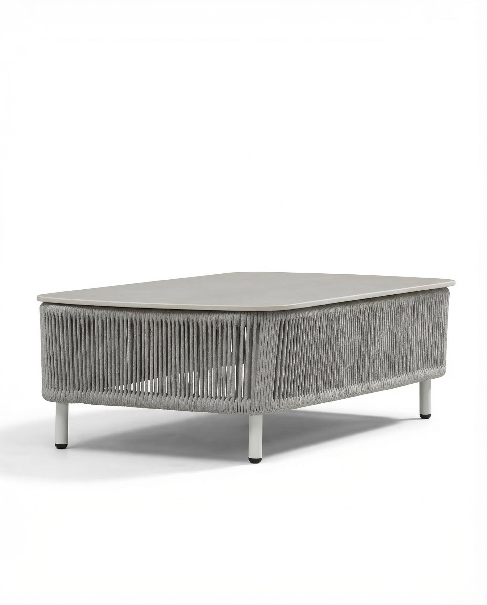 Cascade Grey Outdoor Coffee Table With Beige Top