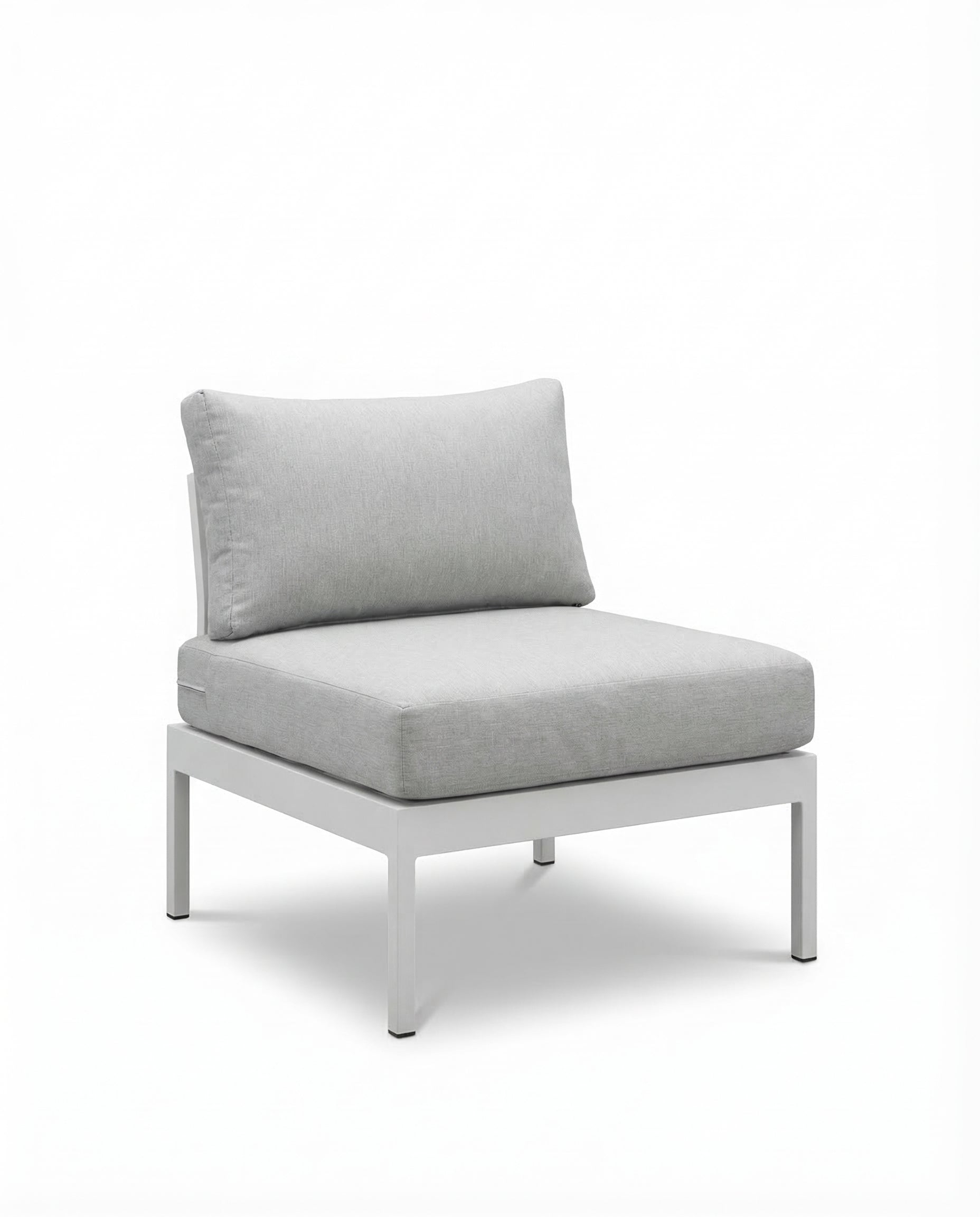 Oslo Light Grey Outdoor Armless Chair