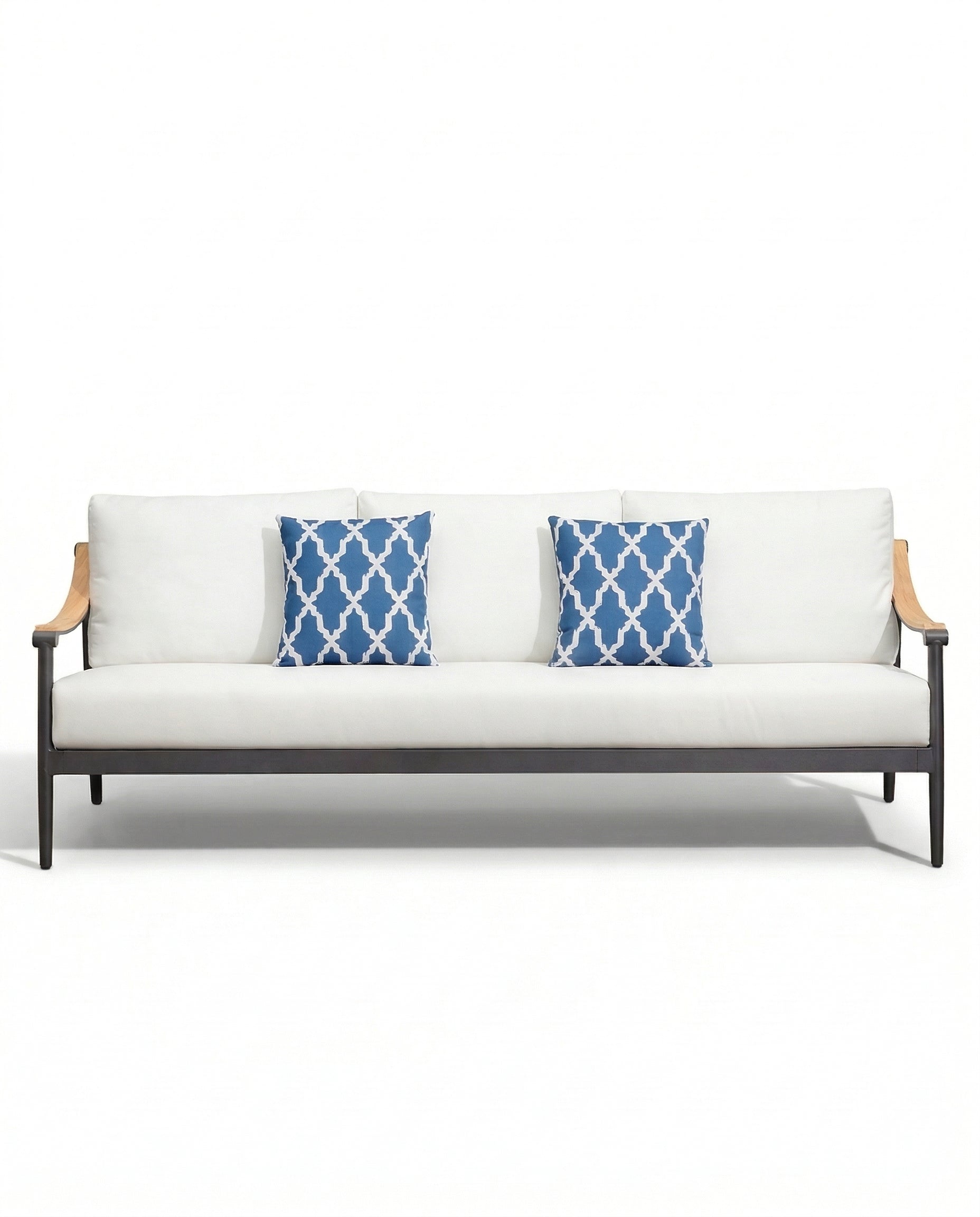 Hensen White Outdoor 3-Seater Lounge Sofa