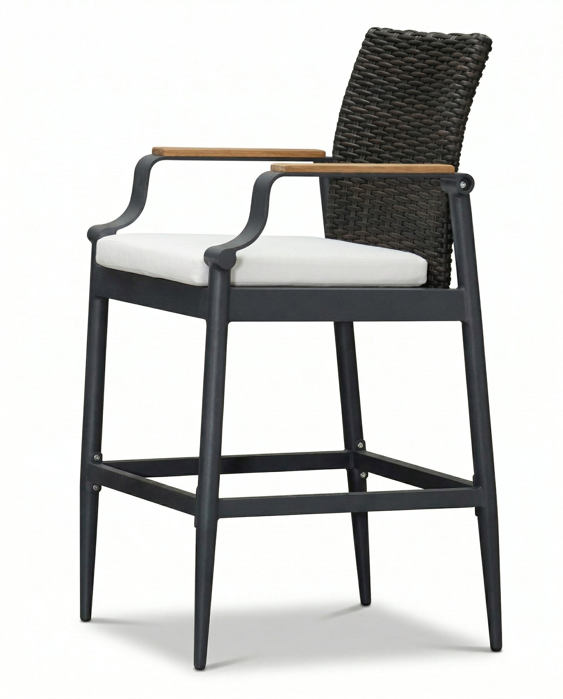 Auckland Black Outdoor Bar Stool Chair