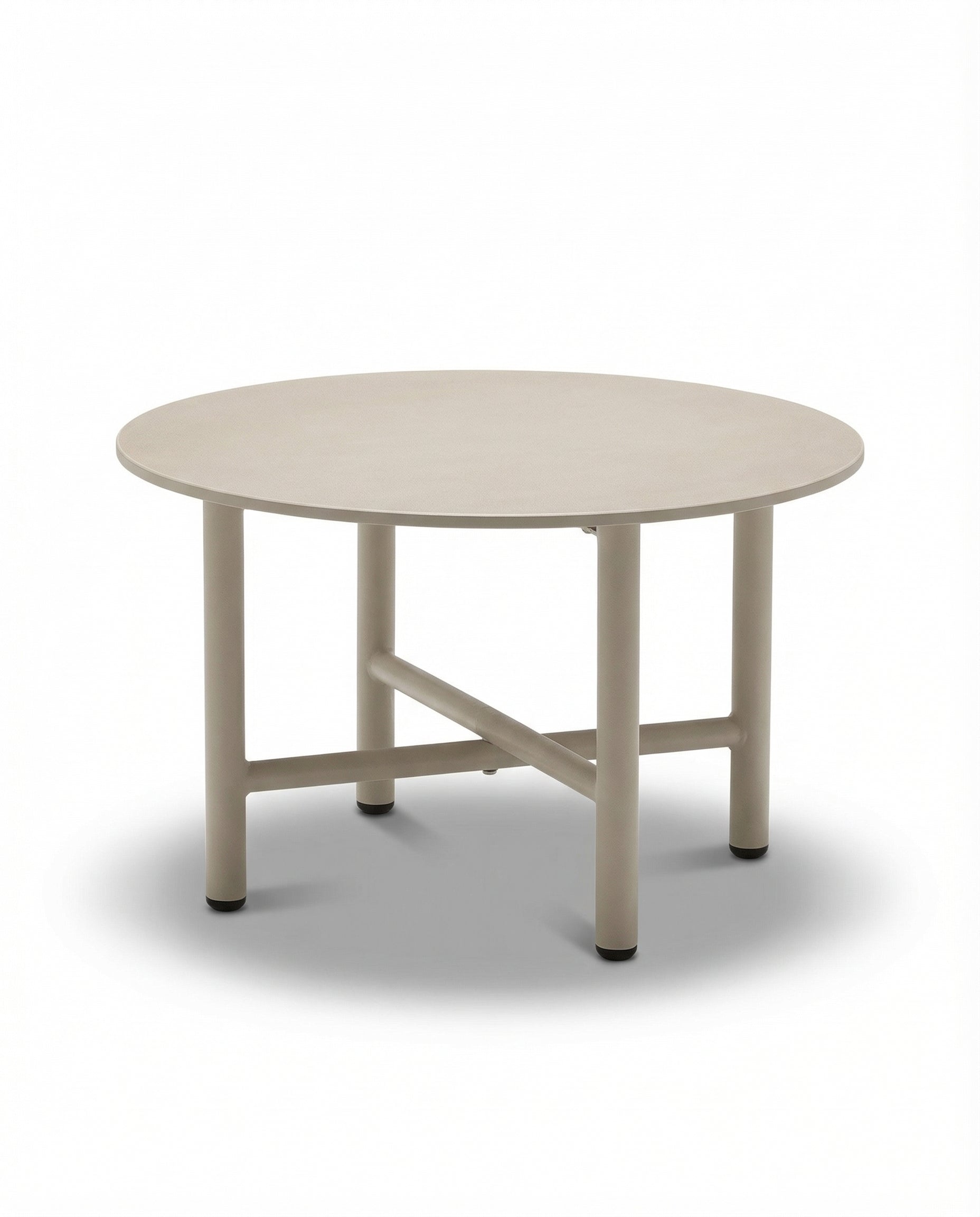 Gothenburg Storm Gray Outdoor Small Coffee Table With Light Beige Legs