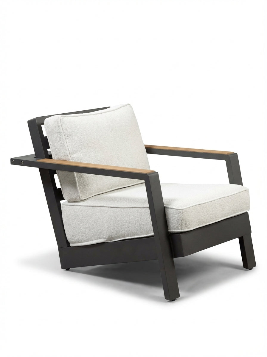 Detroit Off-White Outdoor Lounge Chair