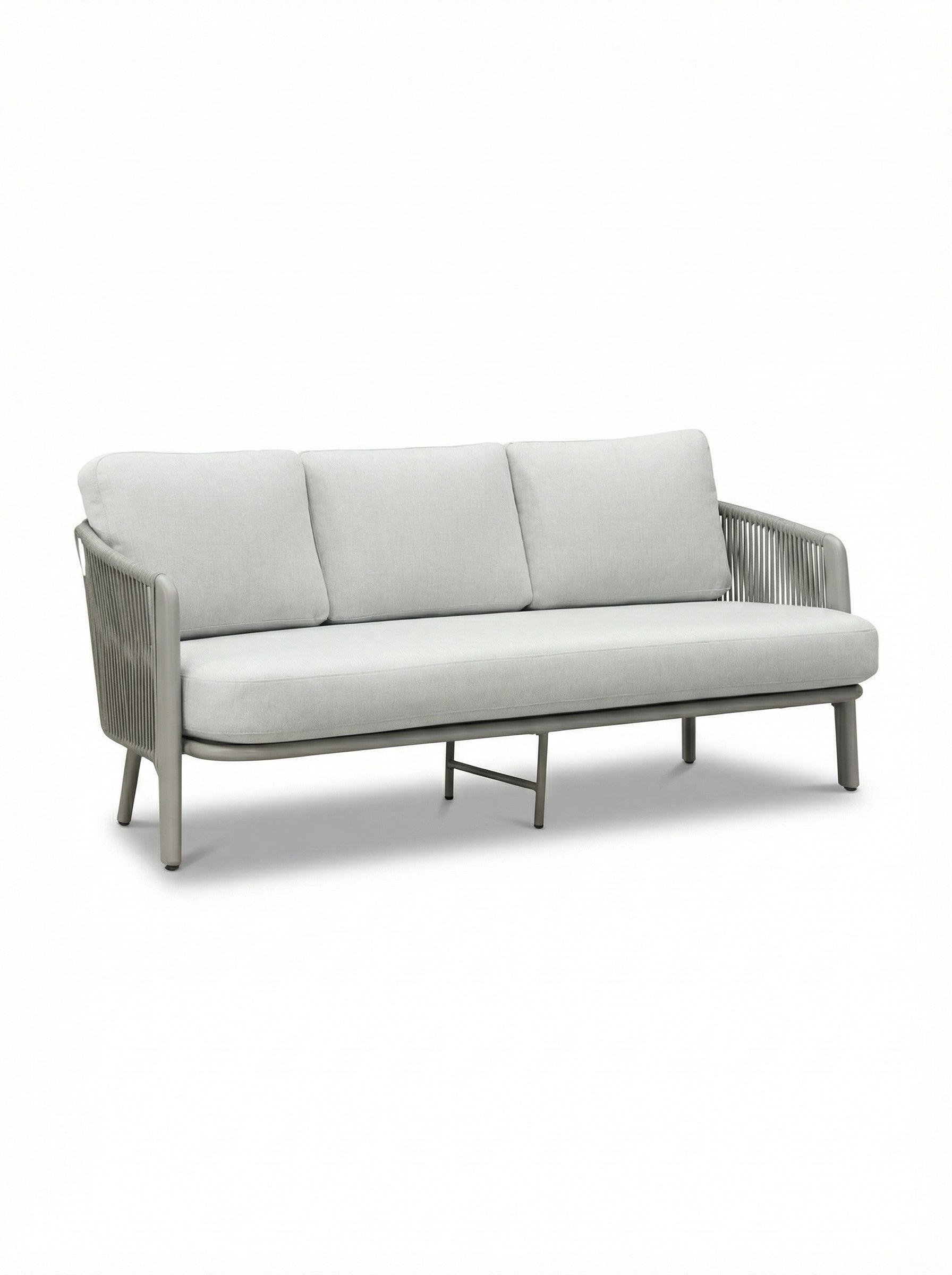 Daisy Light Grey Outdoor Sofa with Off-White Cushion