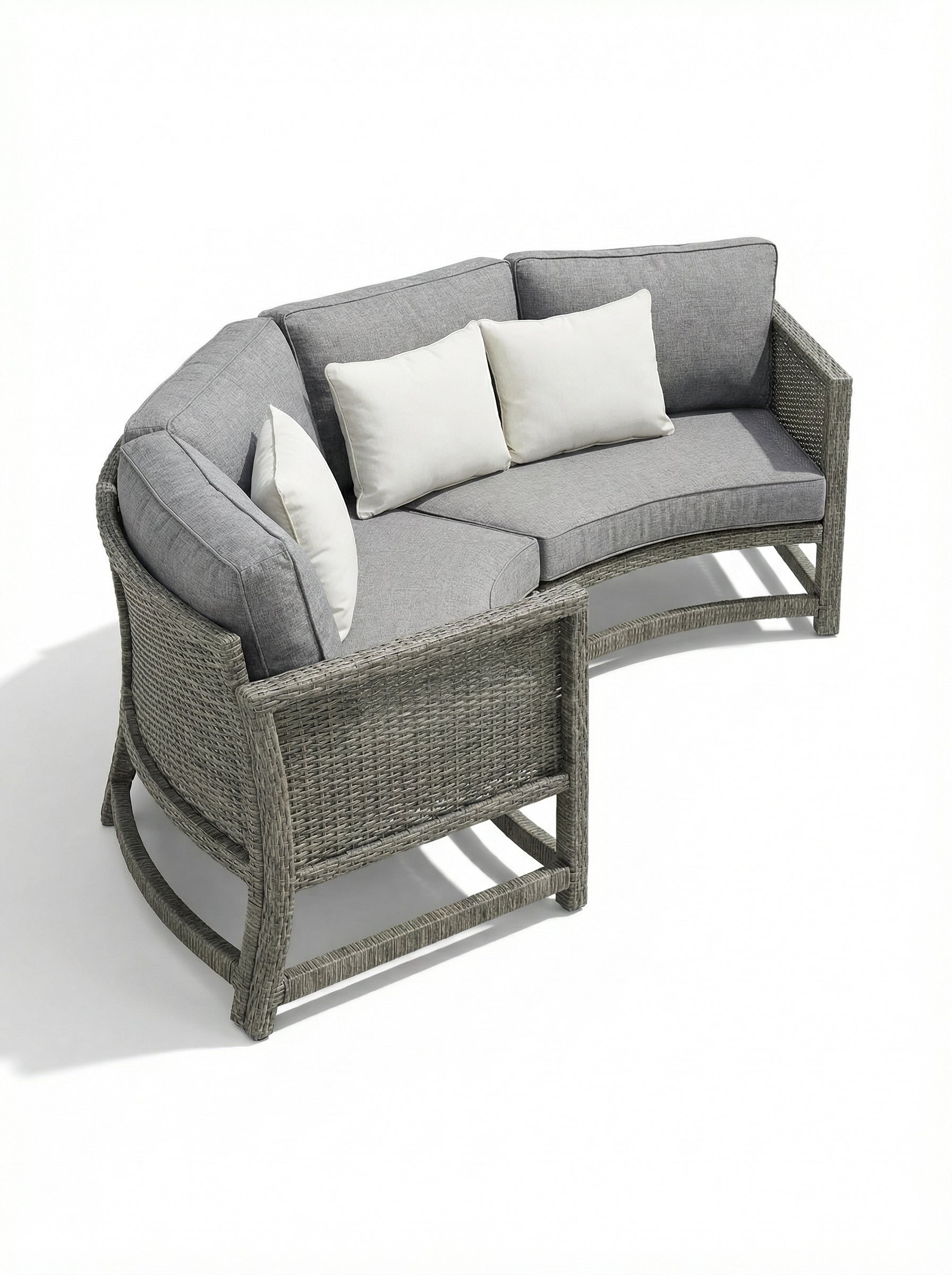 Melrose RAF Grey Outdoor 3 Seater Lounge Sofa