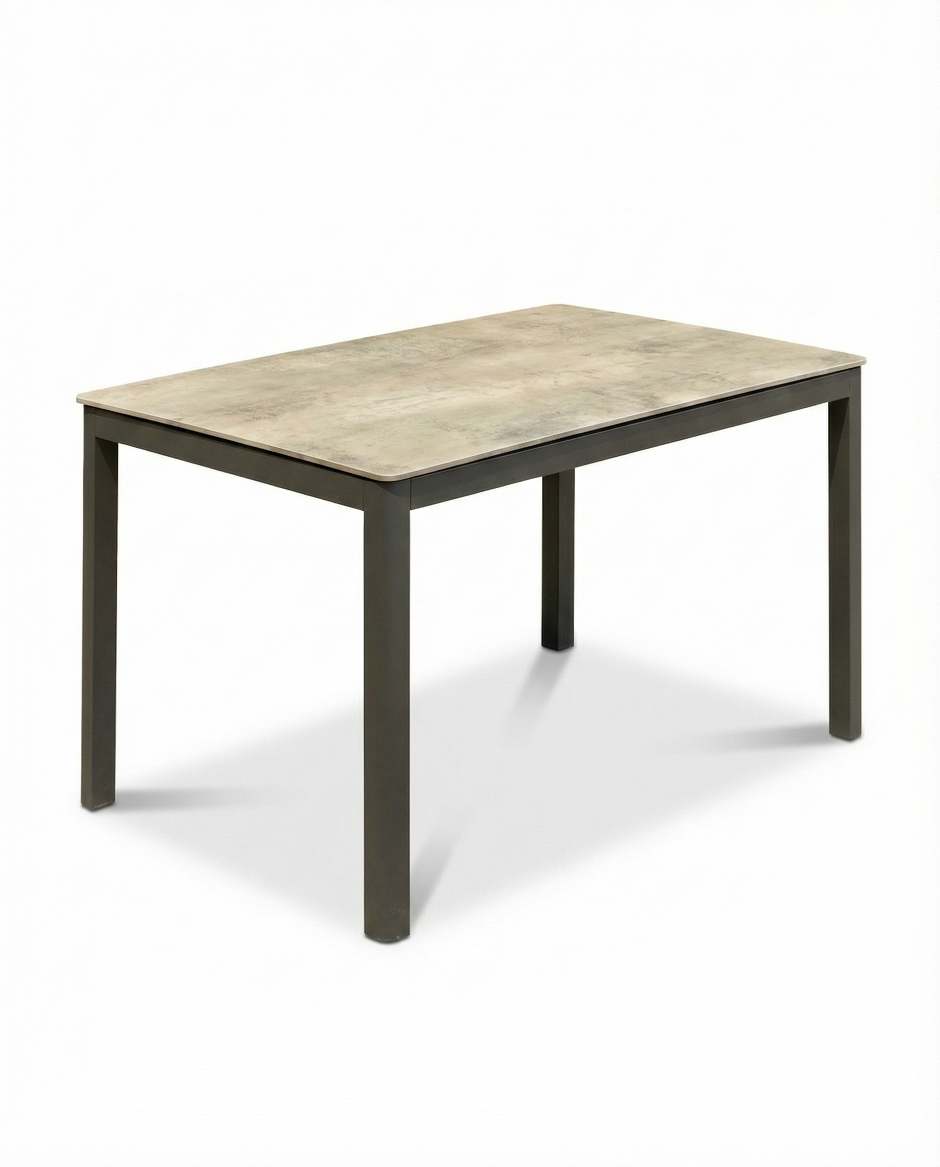 Yadu Dark Grey Outdoor Dining Table with Beige Top
