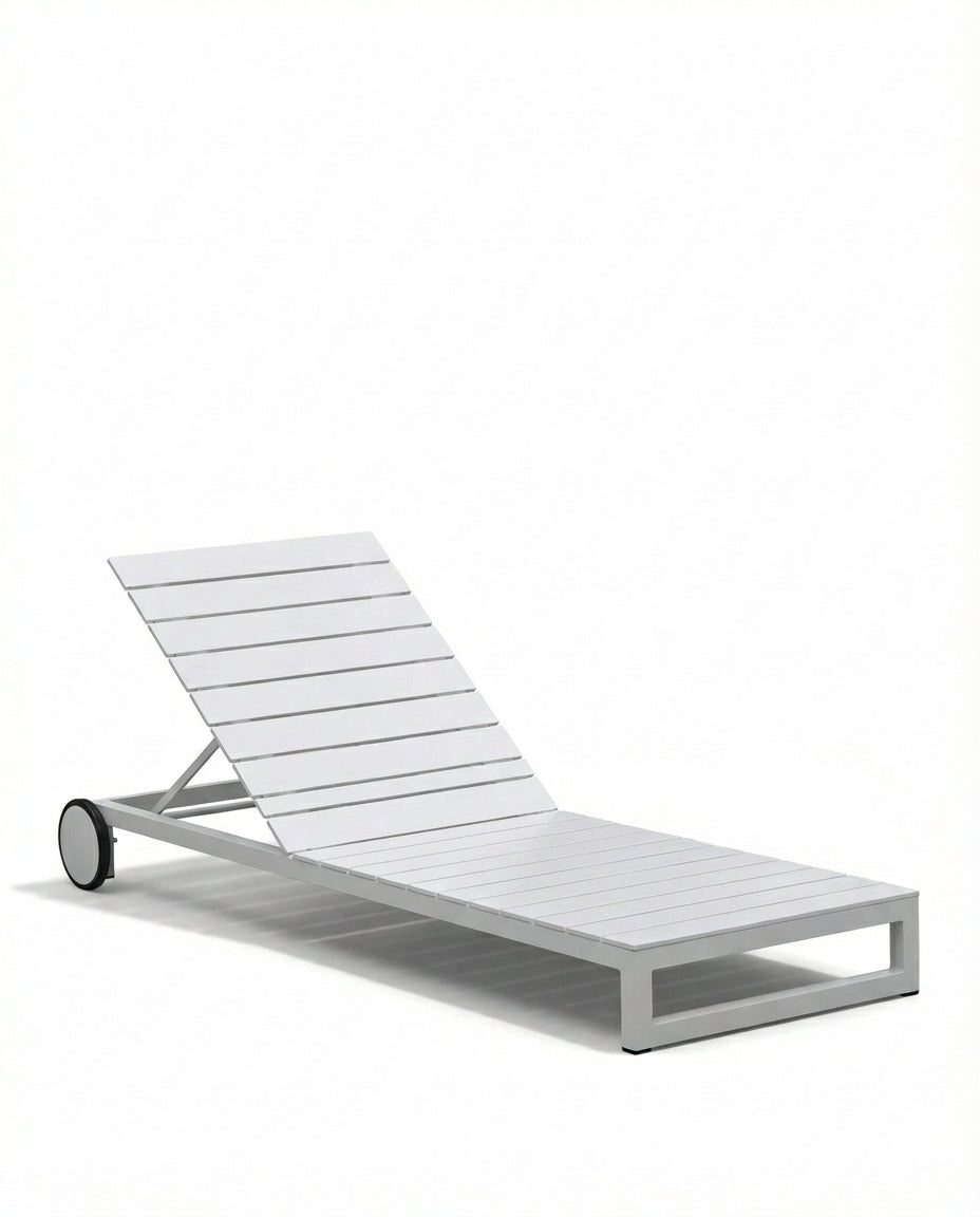 Lilac Light Grey Outdoor Sunbed