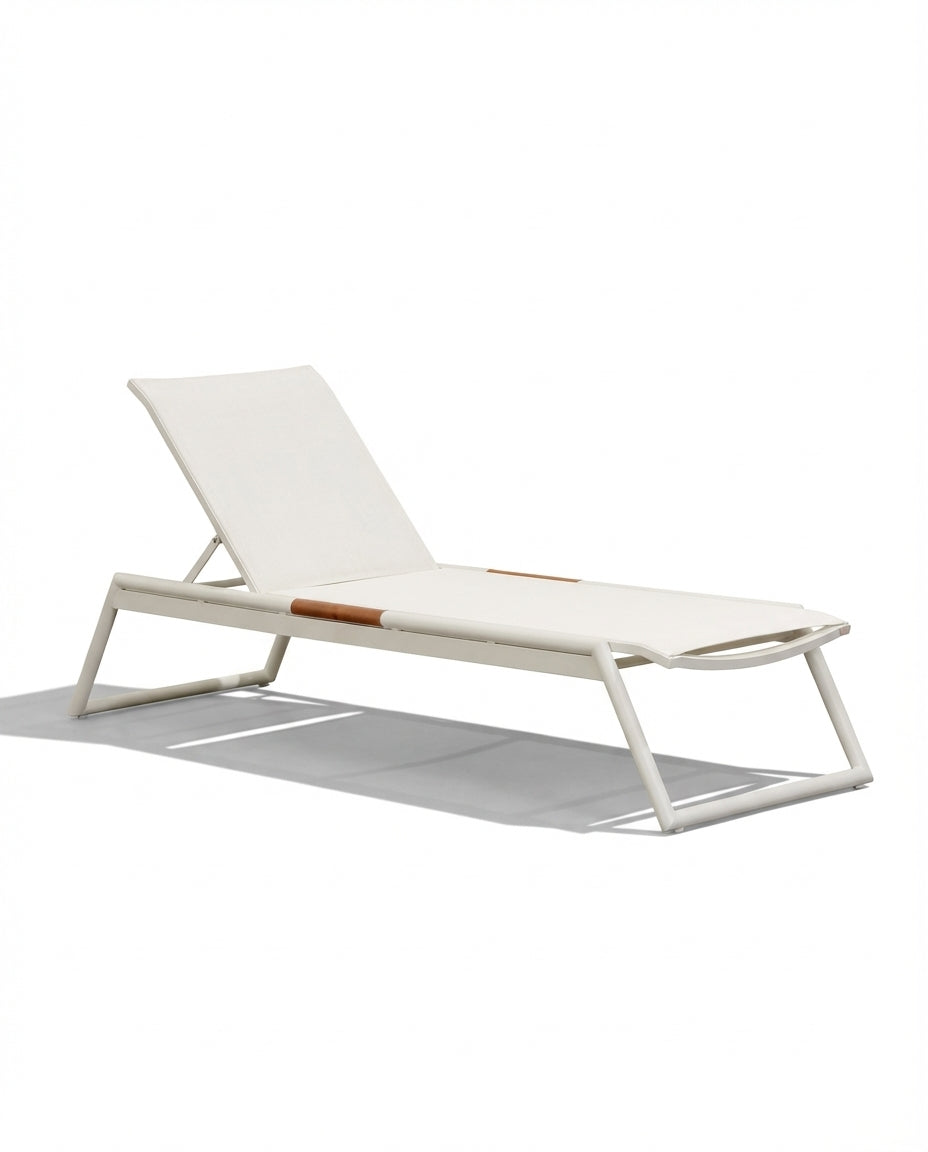 Santander Off-White Outdoor Sunbed
