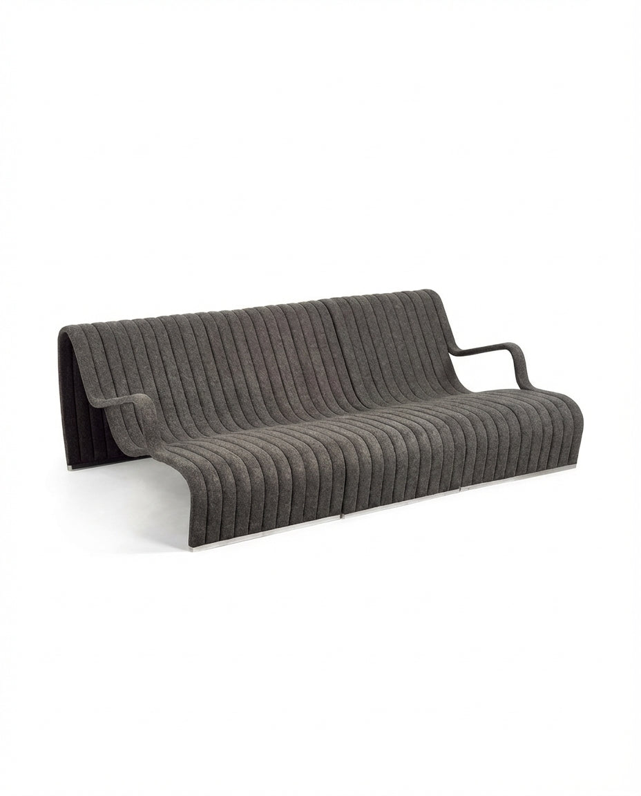 Niagara Light Grey Outdoor 3-Seater Lounge Sofa