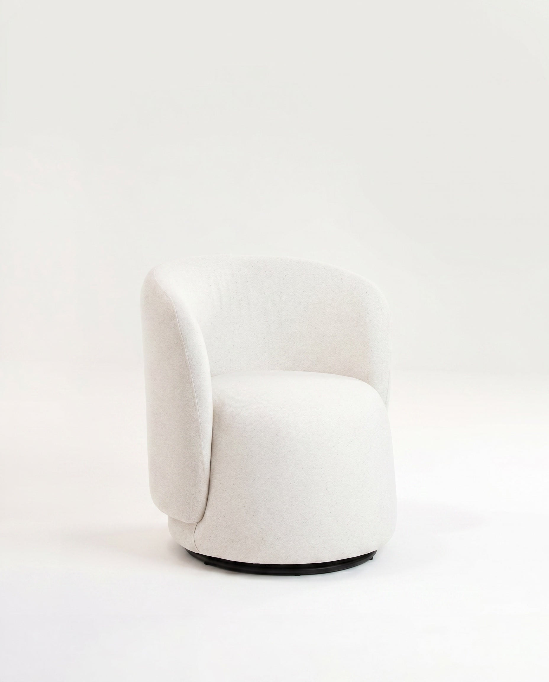 Areta Off-White Swivel Sofa Chair